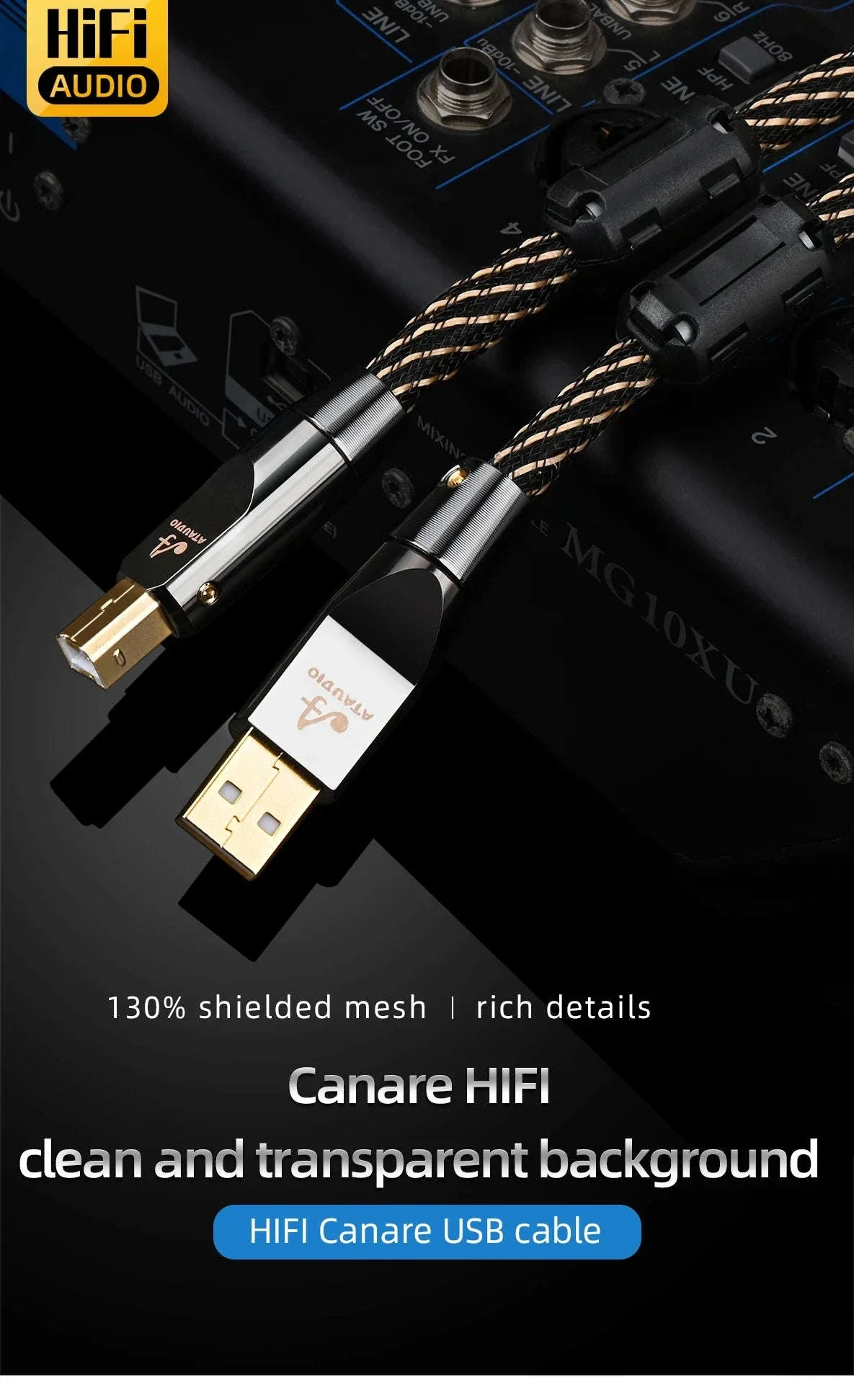 HiFi USB OTG Audio Cable Type C/A to Type B for DAC and Sound Card - Image 7