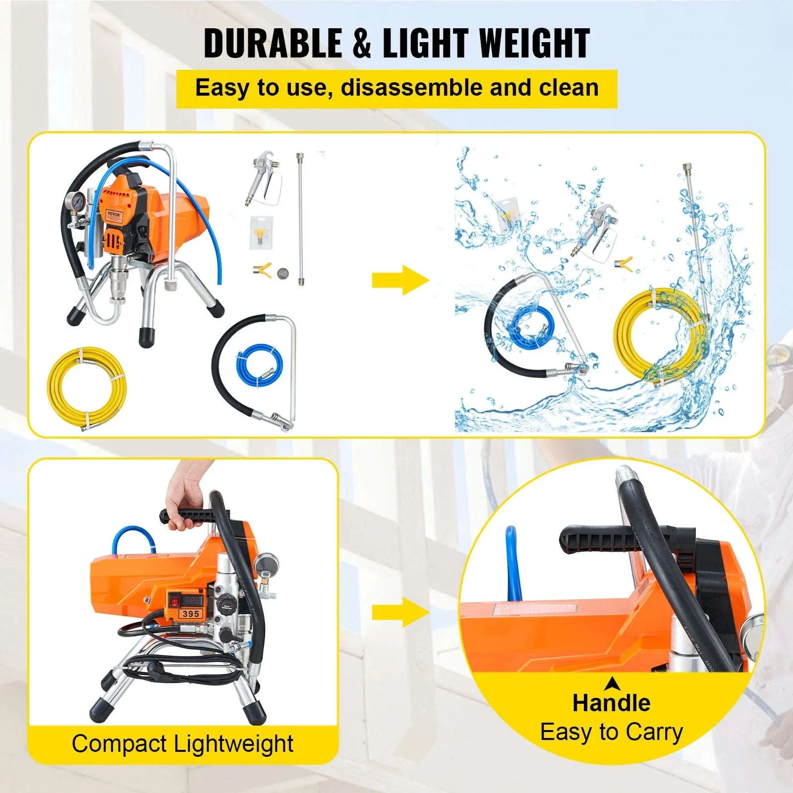 High-Pressure Airless Paint Sprayer for Smooth Wall Finishes - Image 5