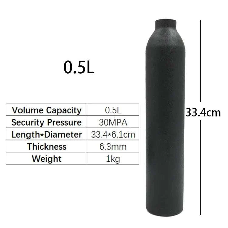 Aluminum CO2 Cylinder 30MPa M18×1.5 Thread for Aquarium & Gas Use - Image 14