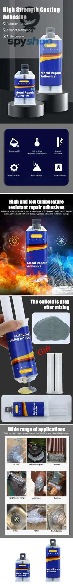 High Strength AB Glue Metal Repair Sealant for Tough Repairs - Image 7