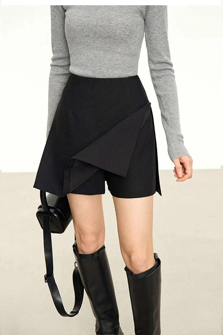 High Waist A-Line Skort for Women – Minimalist Casual Office Style - Image 11