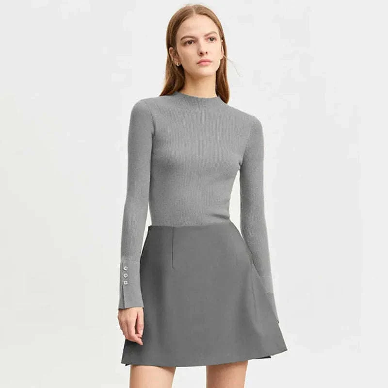 High Waist A-Line Skort for Women – Minimalist Casual Office Style - Image 38