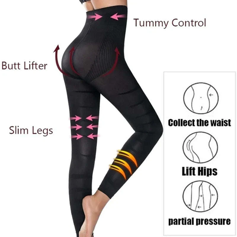 High Waist Sculpting Tummy Control Leggings - Image 5