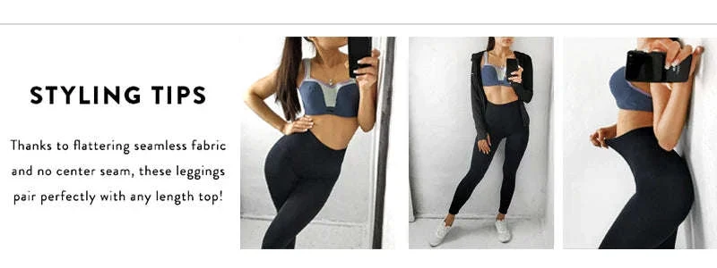 High Waist Sculpting Tummy Control Leggings - Image 9