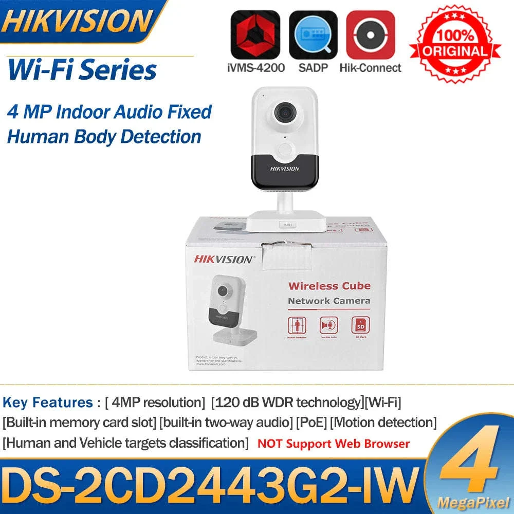 Hikvision 4MP Wi-Fi IP Camera for Clear Indoor Security