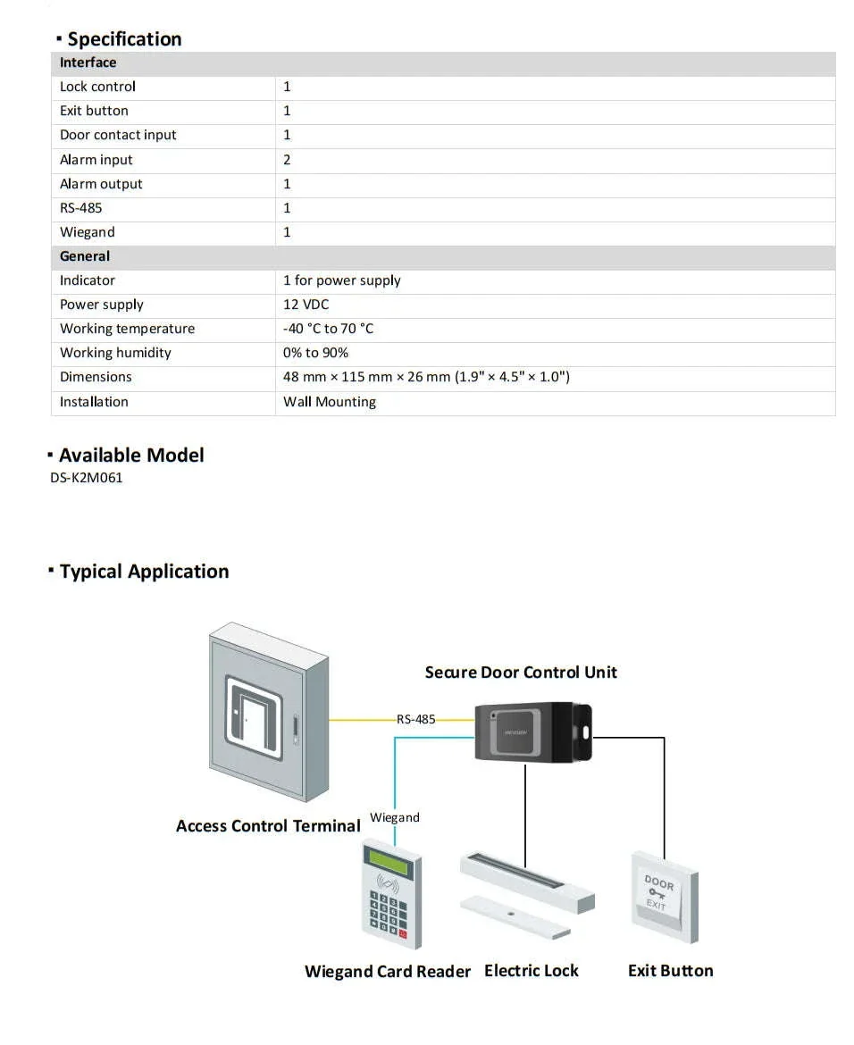 HIKVISION DS-K2M061 Secure Door Control Module - Image 10