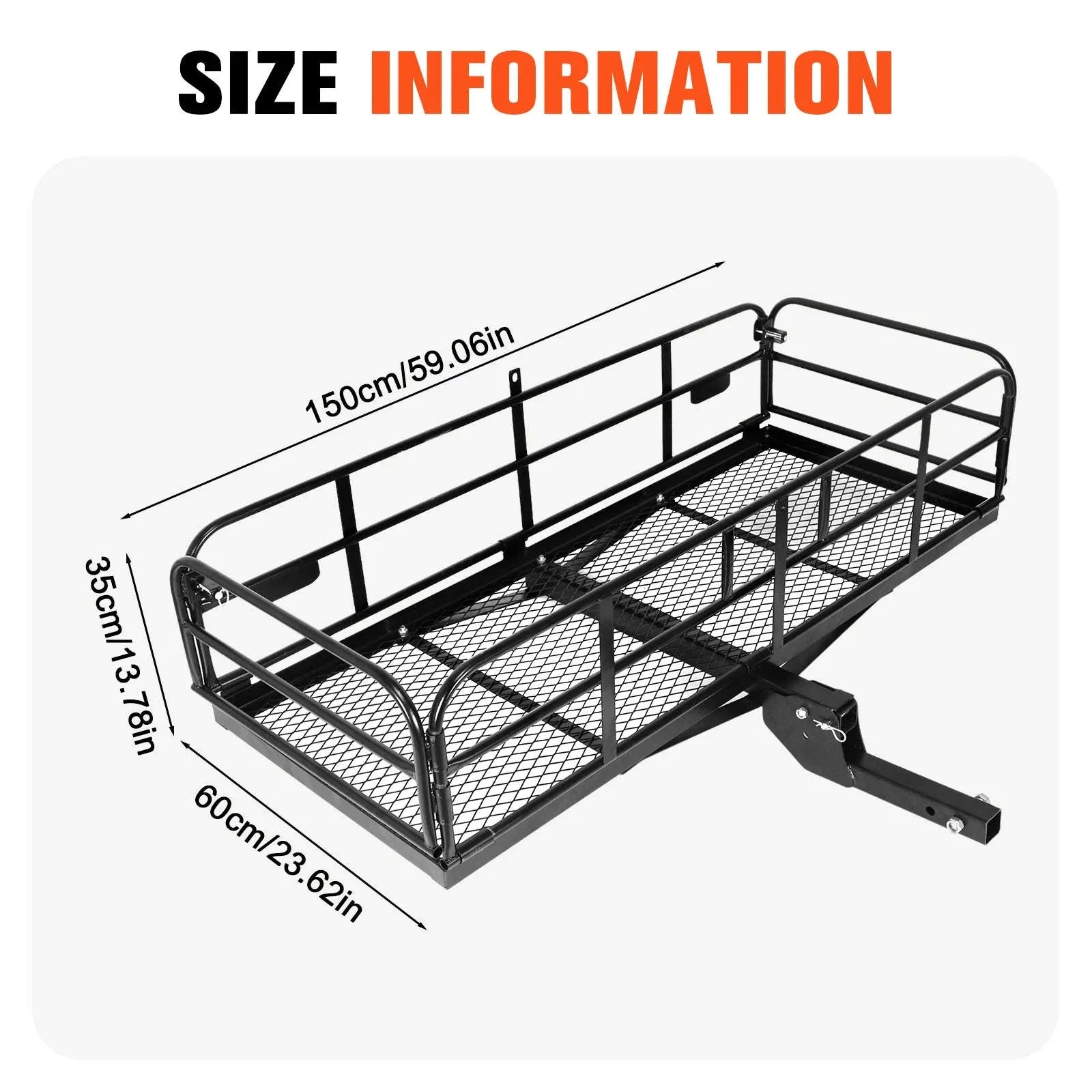 Hitch Cargo Carrier 500 LBS with Hitch Stabilizer for 2-Inch Receiver - Image 9