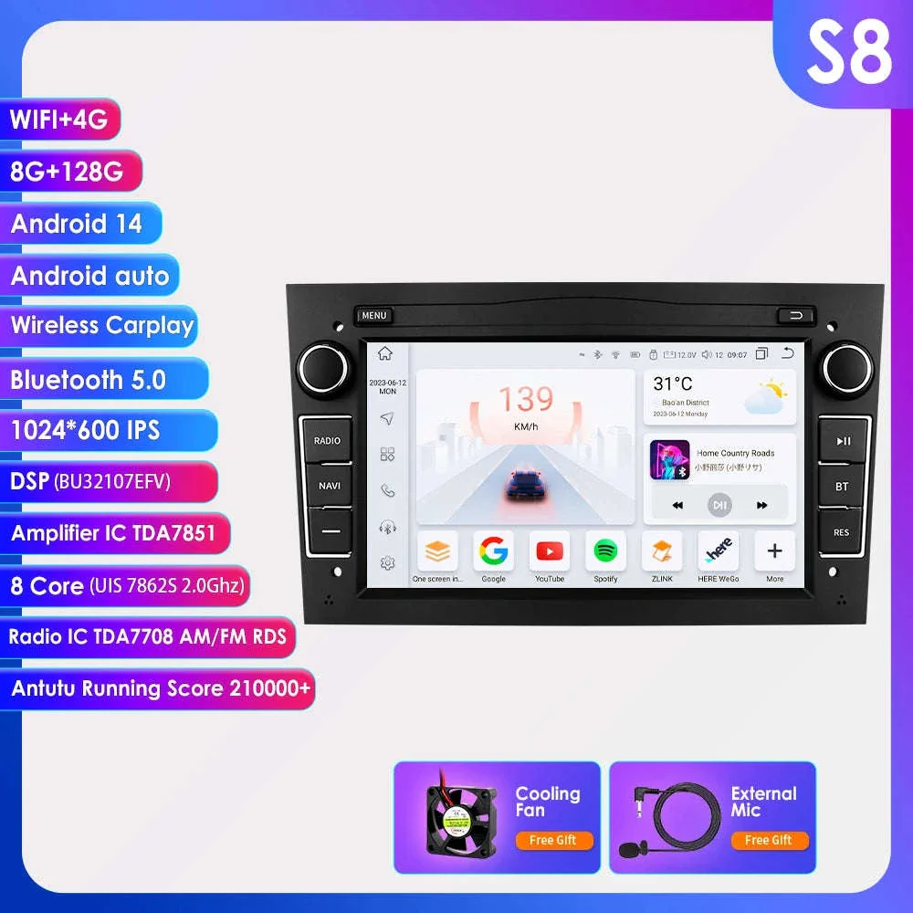 7-Inch Android Car Radio with CarPlay for Opel - Image 66