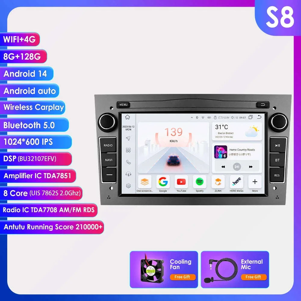7-Inch Android Car Radio with CarPlay for Opel - Image 68