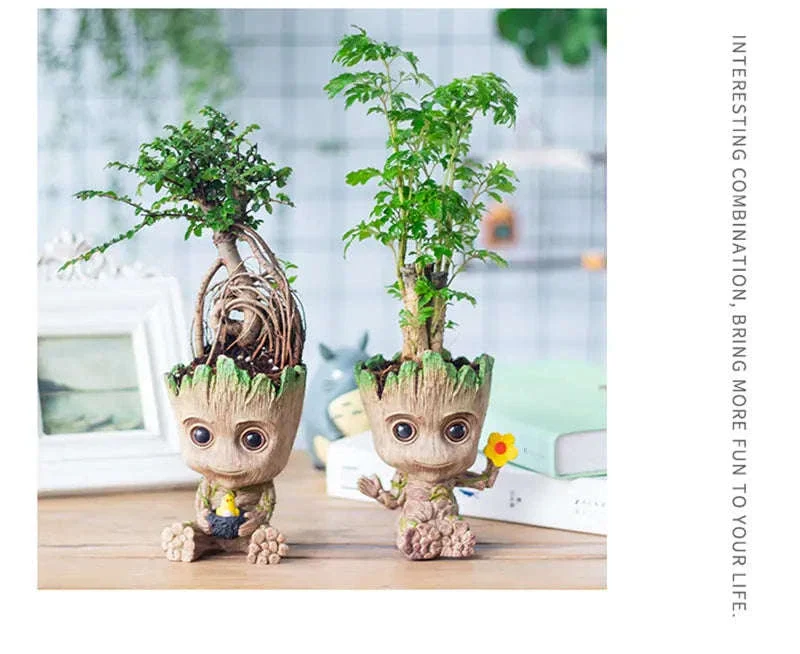 Miniature Groot Figurine Decor Model with Tiny Planter Top - Image 11