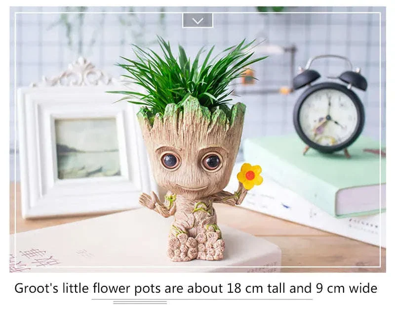 Miniature Groot Figurine Decor Model with Tiny Planter Top - Image 13