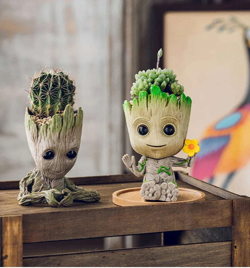 Miniature Groot Figurine Decor Model with Tiny Planter Top - Image 15