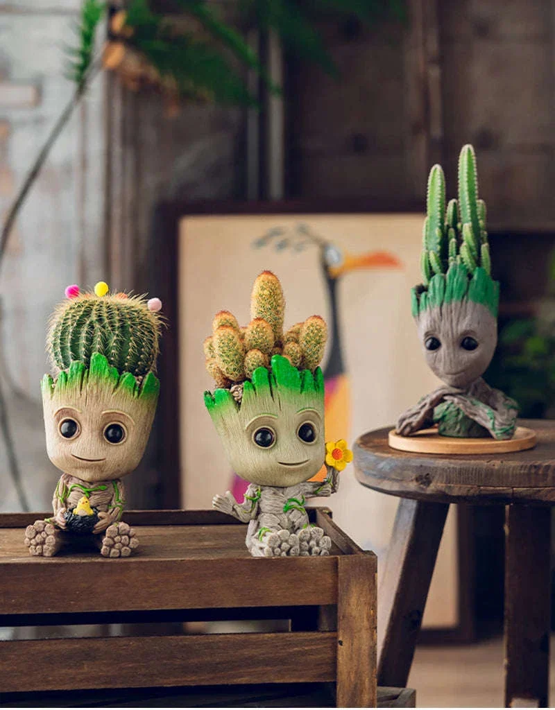 Miniature Groot Figurine Decor Model with Tiny Planter Top - Image 18