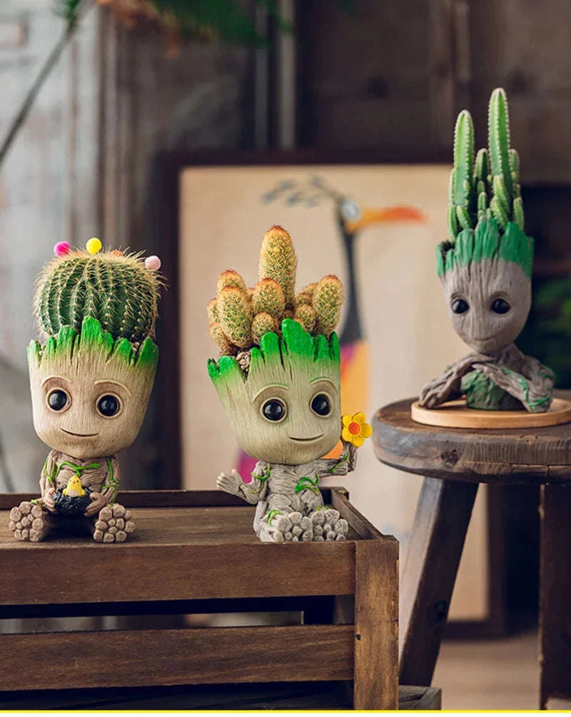 Miniature Groot Figurine Decor Model with Tiny Planter Top - Image 19