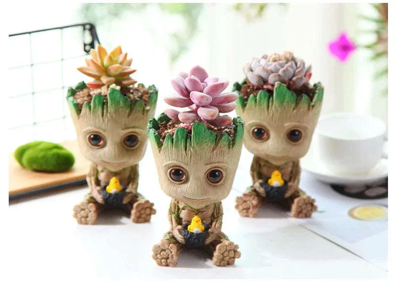 Miniature Groot Figurine Decor Model with Tiny Planter Top - Image 22