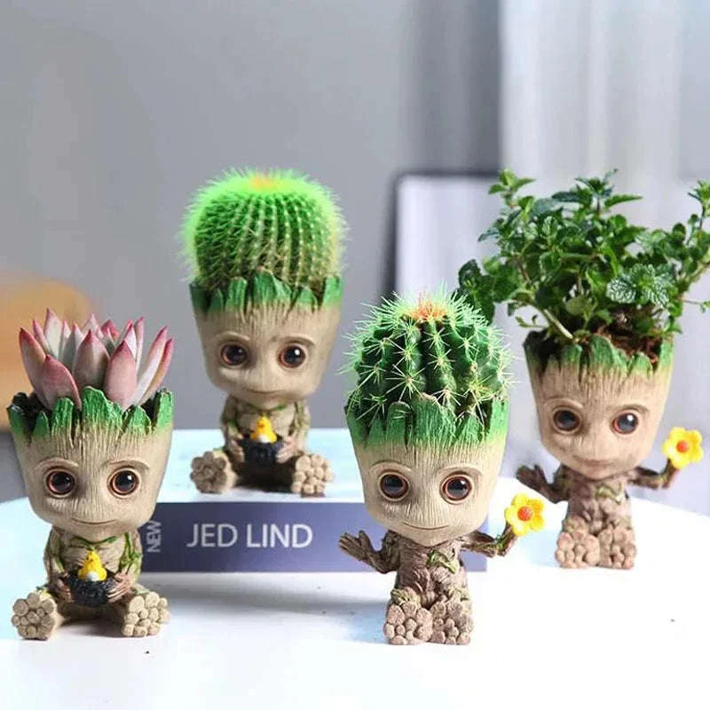 Miniature Groot Figurine Decor Model with Tiny Planter Top - Image 3