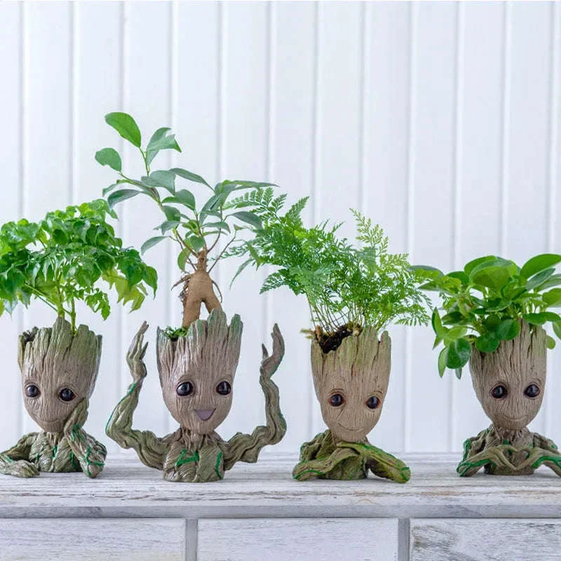 Miniature Groot Figurine Decor Model with Tiny Planter Top - Image 4