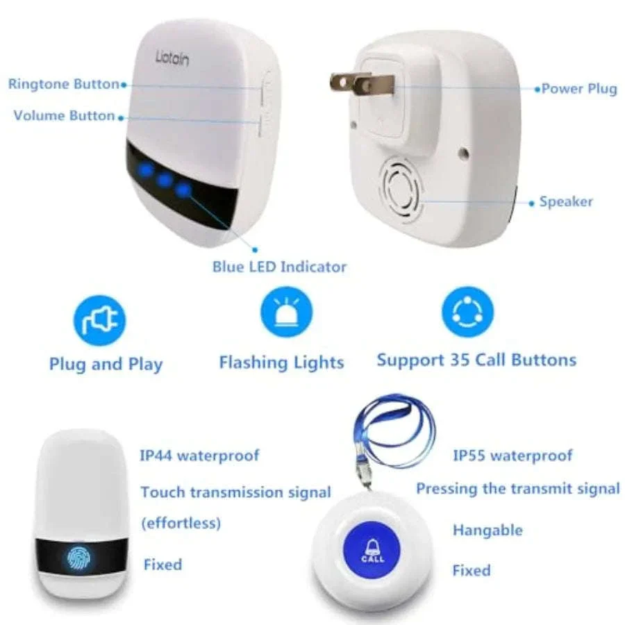 Wireless SOS Call Button Pager System for Caregiver Support - Image 9