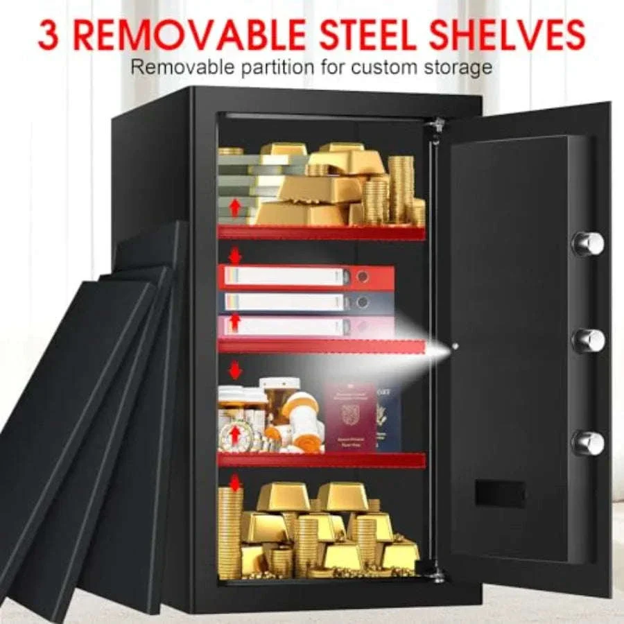 Fireproof Waterproof Home Safe with Keypad and Spare Keys - Image 11