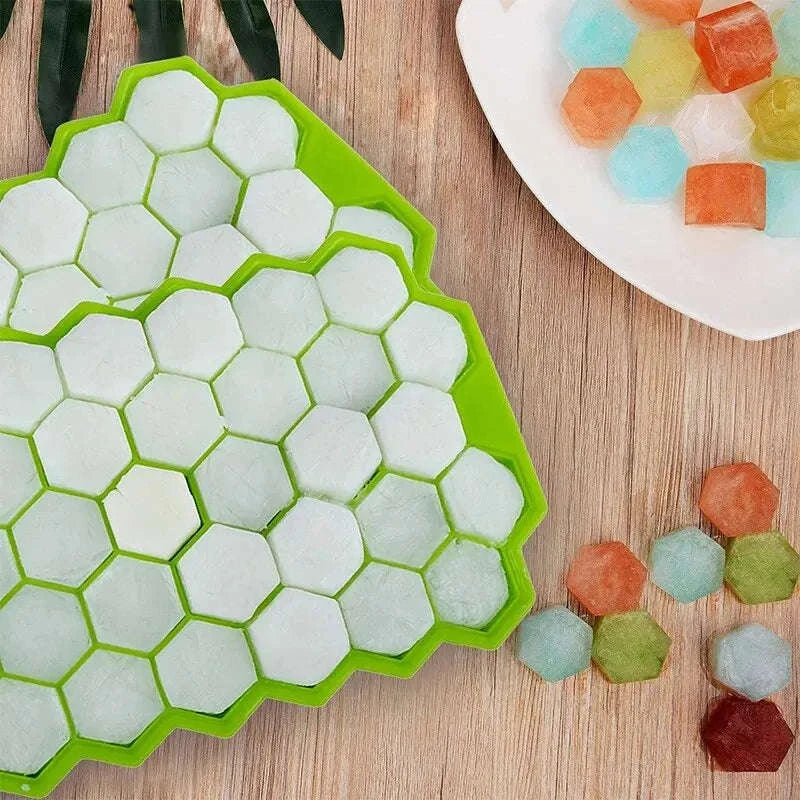 37-Grid Honeycomb Silicone Ice Cube Tray for Drinks & Cocktails - Image 12