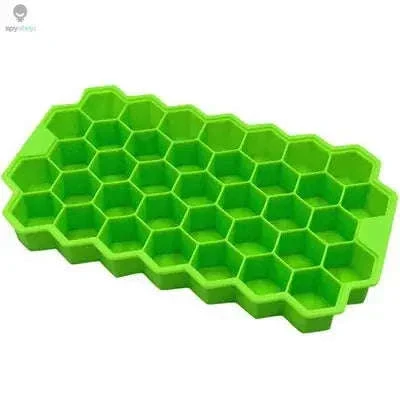 Honeycomb Ice Cube Tray with 37 Cavities and Lids - Image 13