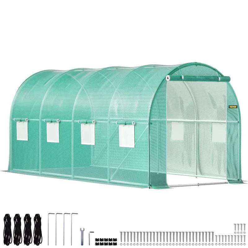 Walk-In Tunnel Greenhouse with Galvanized Frame & PE Cover - Image 3