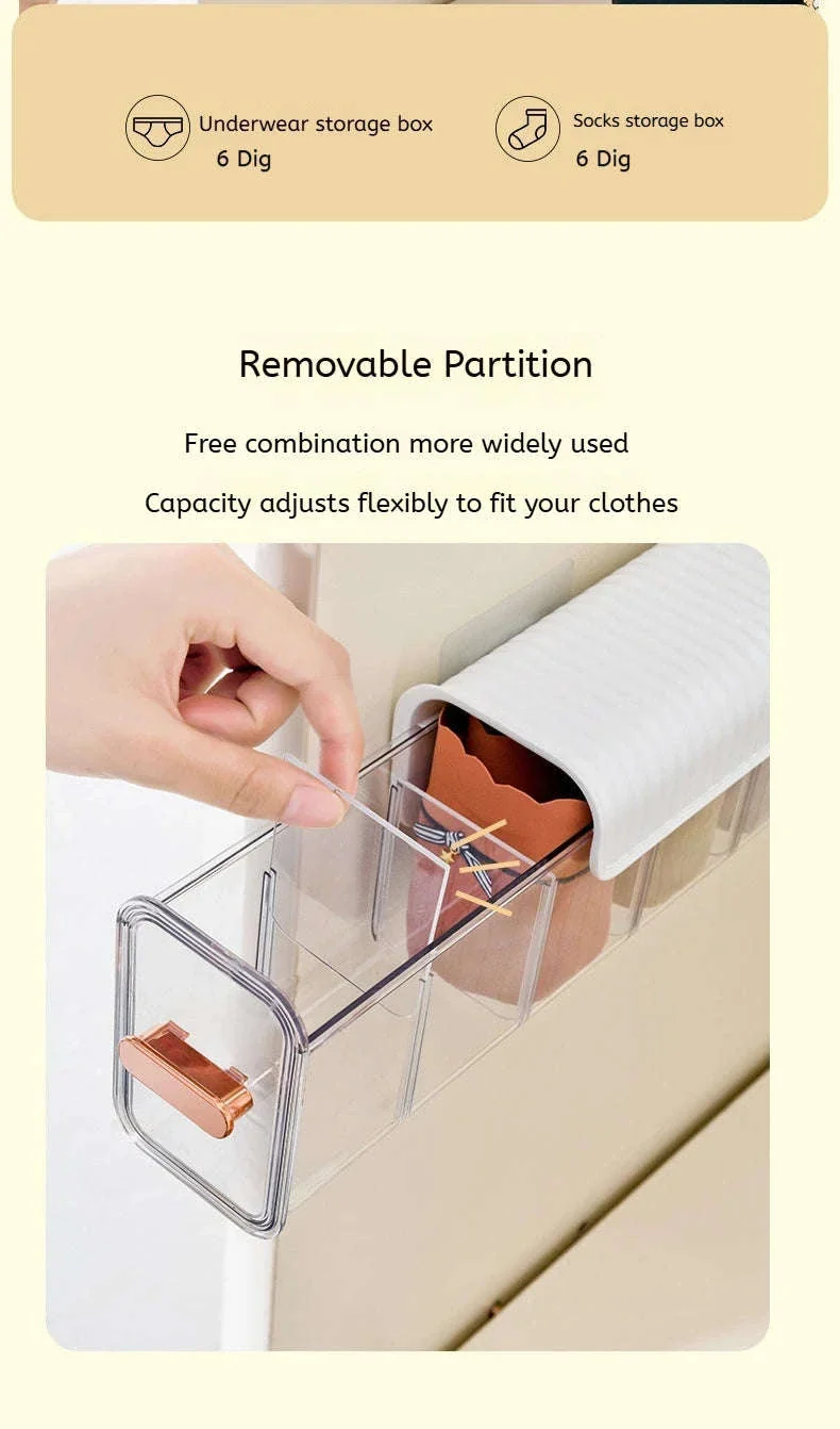 Dust-Proof Underwear Organizer with Push-Pull Drawer - Image 12