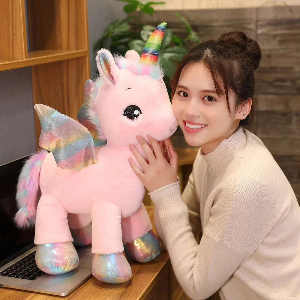 Huggable Soft Unicorn Rainbow Plush Toy for Cozy Comfort - Image 12