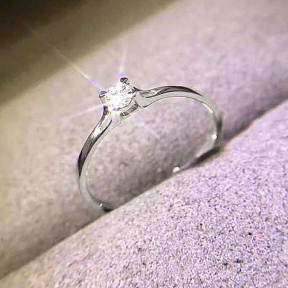 Minimalist 925 Sterling Silver Moon Ring Set - Image 2