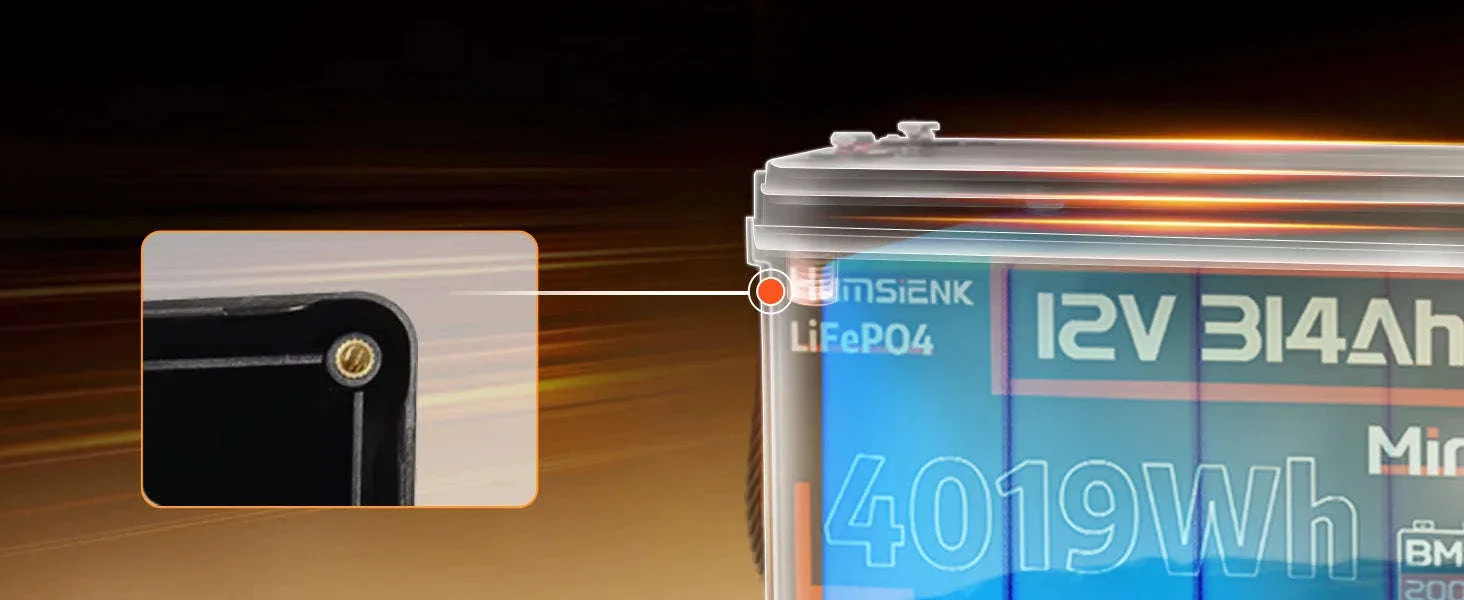 Humsienk 12V LiFePO4 Battery for Solar, RV, Marine Use - Image 26