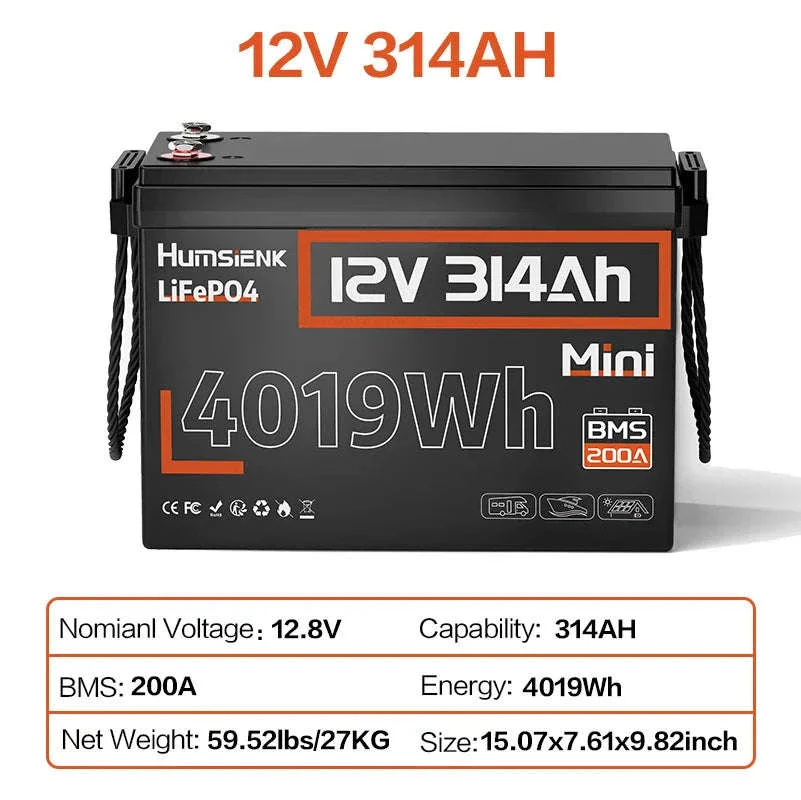 Humsienk 12V LiFePO4 Battery for Solar, RV, Marine Use - Image 39