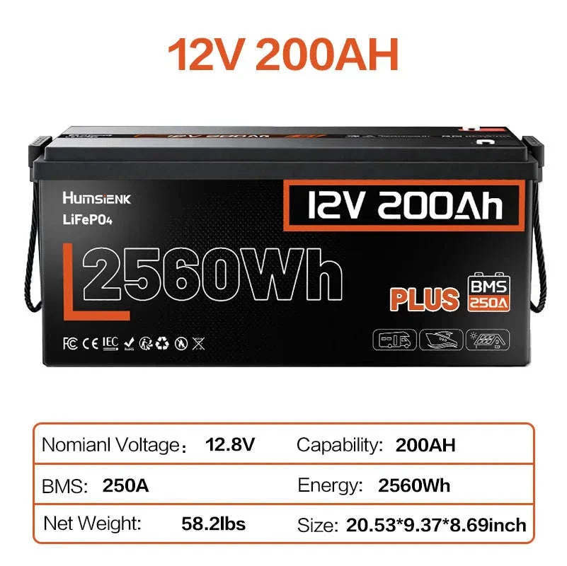 Humsienk 12V LiFePO4 Battery for Solar, RV, Marine Use - Image 40