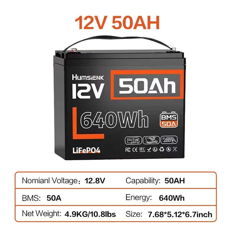 Humsienk 12V LiFePO4 Battery for Solar, RV, Marine Use - Image 42