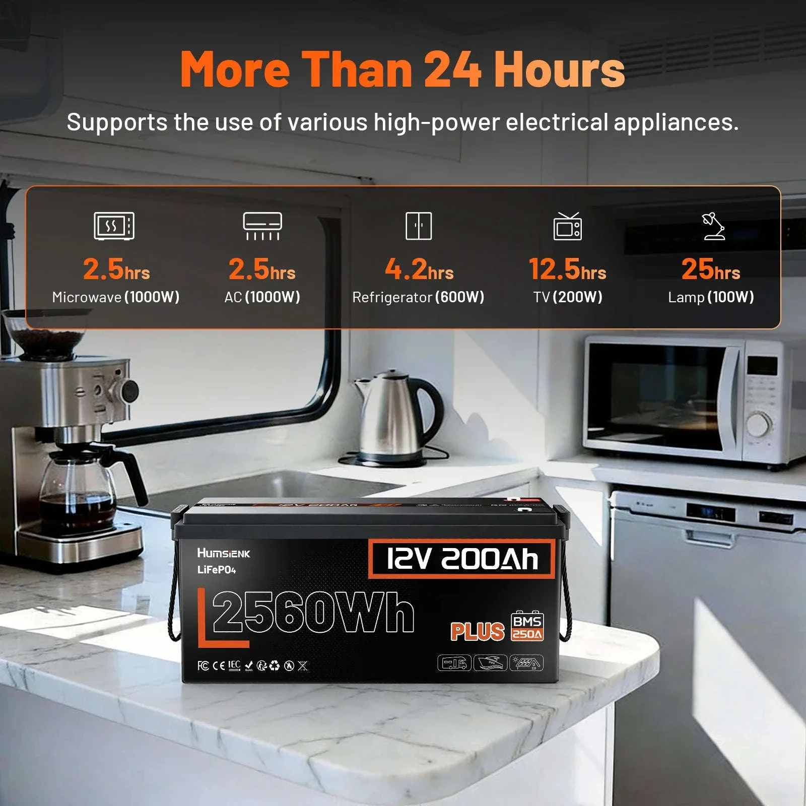 Humsienk 12V LiFePO4 Battery for Solar, RV, Marine Use - Image 7