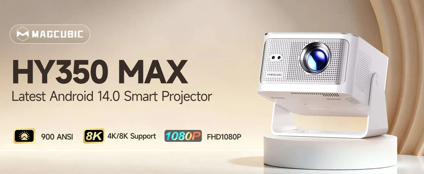 HY300 Pro Mini Projector with Android 14, WiFi 6 & 180° Rotation - Image 8