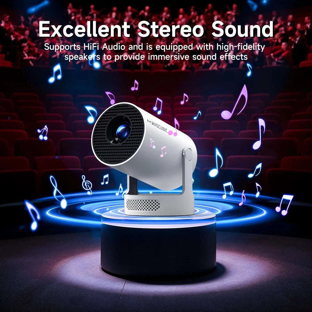HY300 Pro Mini Projector 720P Android WiFi 6 BT5.4 Home Theater - Image 11