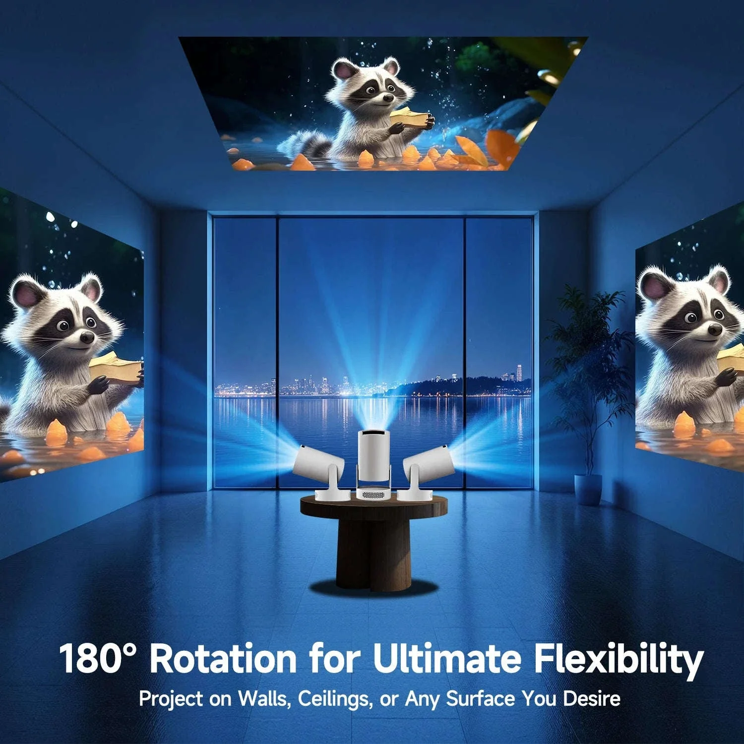 HY300 Pro Mini Projector 720P Android WiFi 6 BT5.4 Home Theater - Image 13