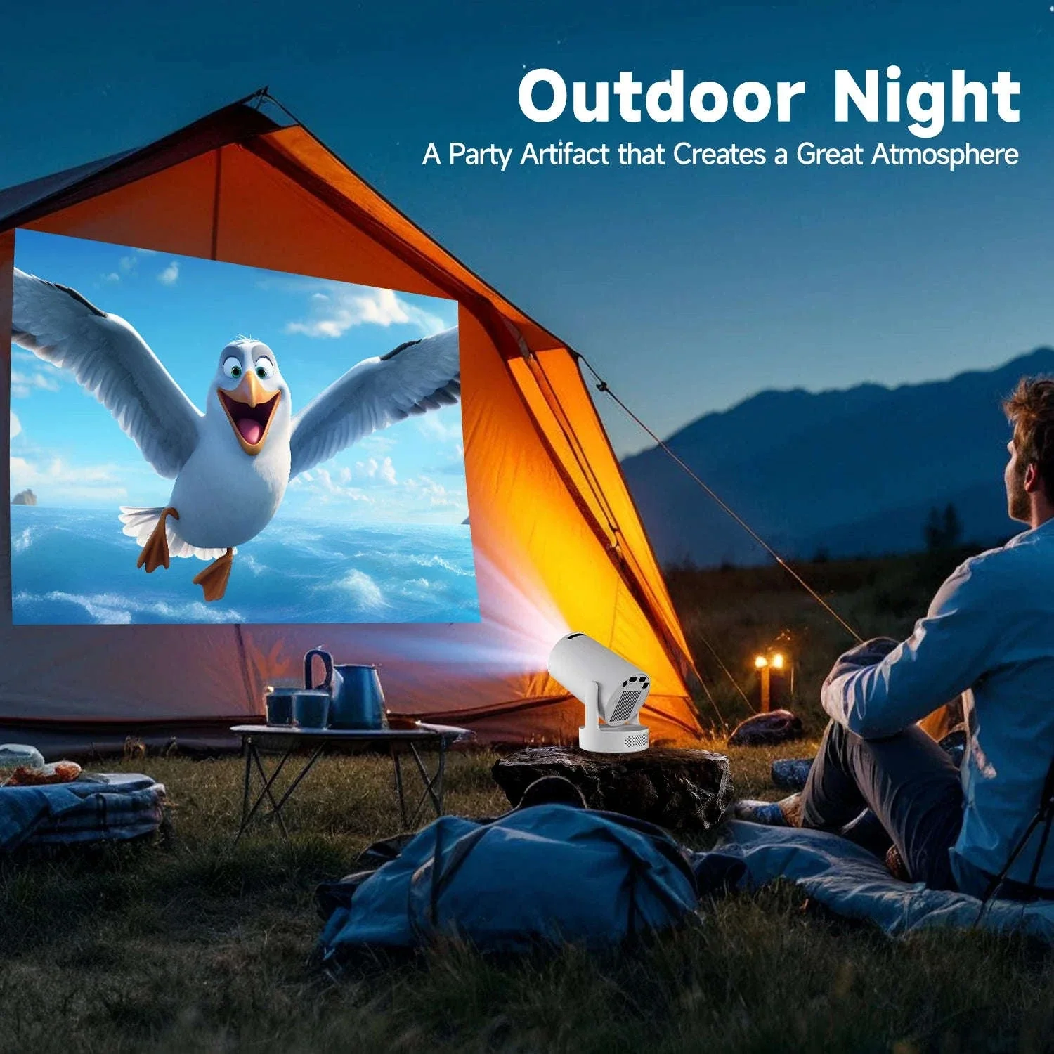 HY300 Pro Mini Projector 720P Android WiFi 6 BT5.4 Home Theater - Image 18