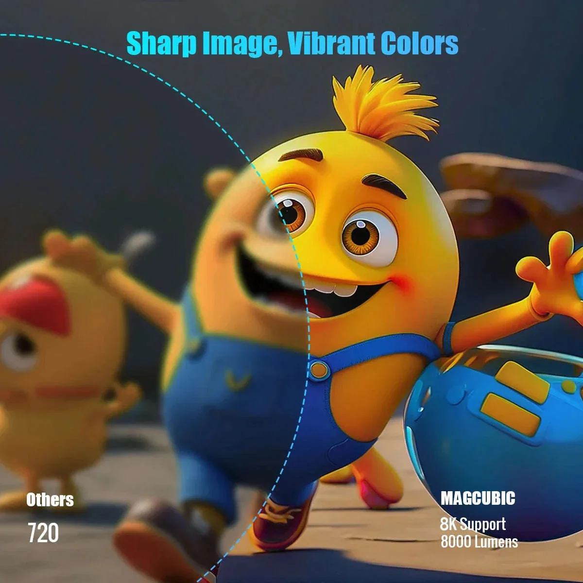 HY300 Pro Mini Projector 720P Android WiFi 6 BT5.4 Home Theater - Image 2