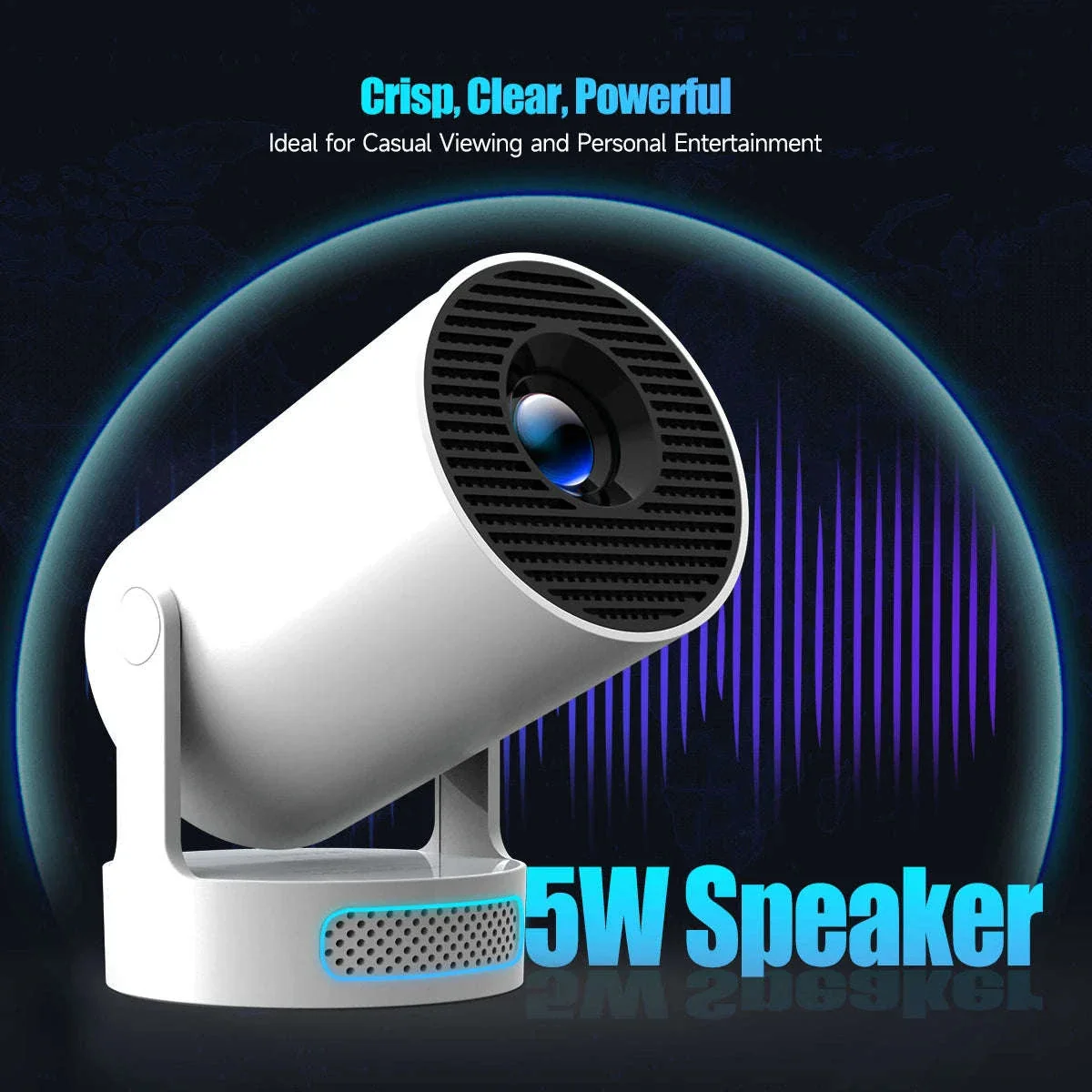 HY300 Pro Mini Projector 720P Android WiFi 6 BT5.4 Home Theater - Image 4