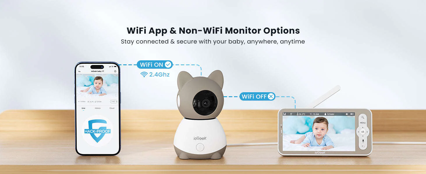 ieGeek 2K Baby Monitor with 5-Inch Screen, Night Vision - Image 13