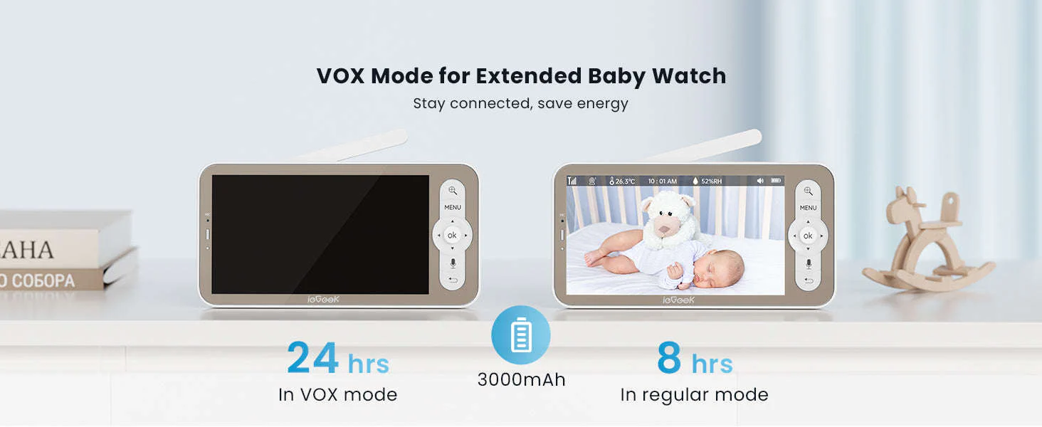 ieGeek 2K Baby Monitor with 5-Inch Screen, Night Vision - Image 14