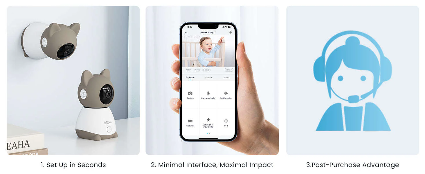 ieGeek 2K Baby Monitor with 5-Inch Screen, Night Vision - Image 22