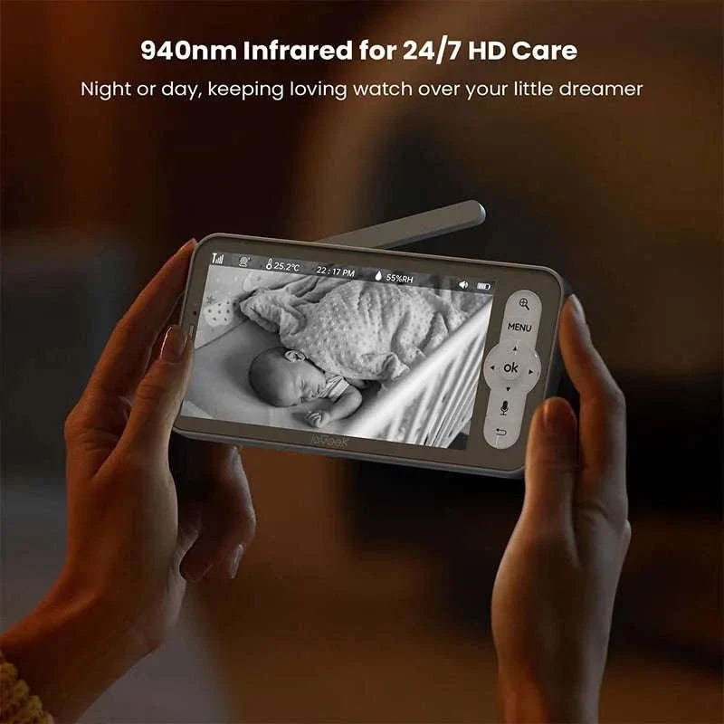 ieGeek 2K Baby Monitor with 5-Inch Screen, Night Vision - Image 6