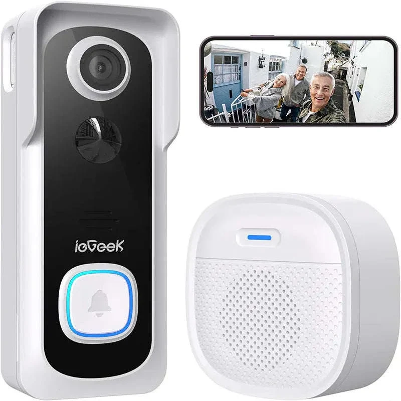 ieGeek Wireless Video Doorbell Camera with Chime, 2K HD