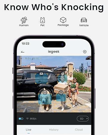 ieGeek Wireless Video Doorbell Camera with Chime, 2K HD - Image 11