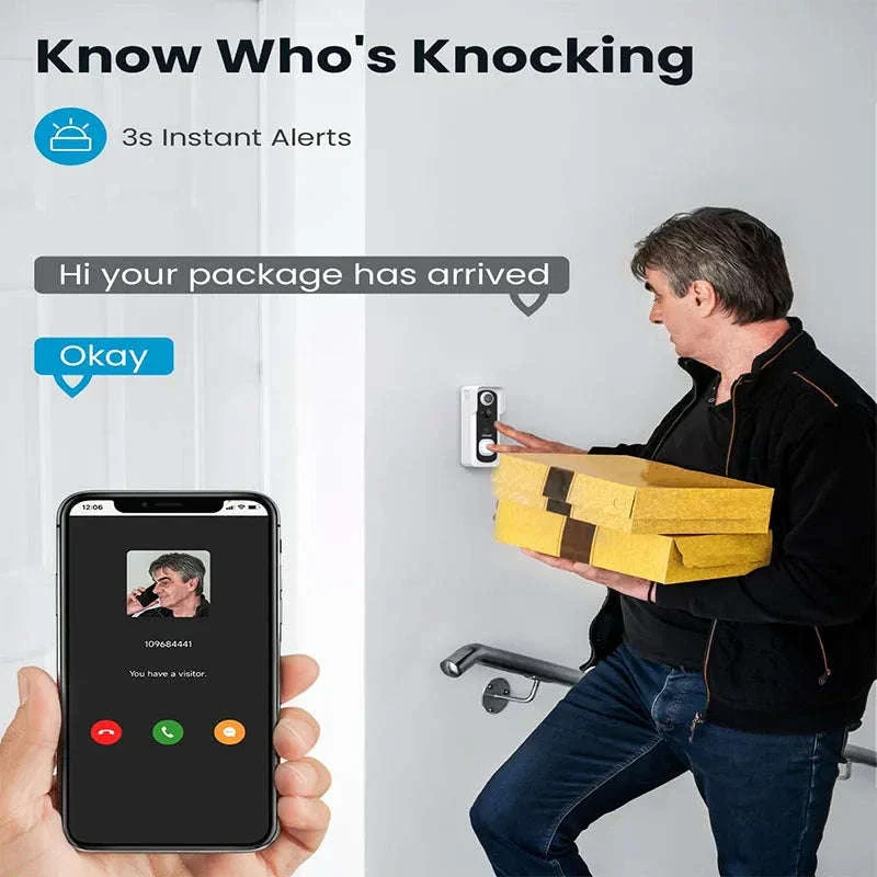 ieGeek Wireless Video Doorbell Camera with Chime, 2K HD - Image 4