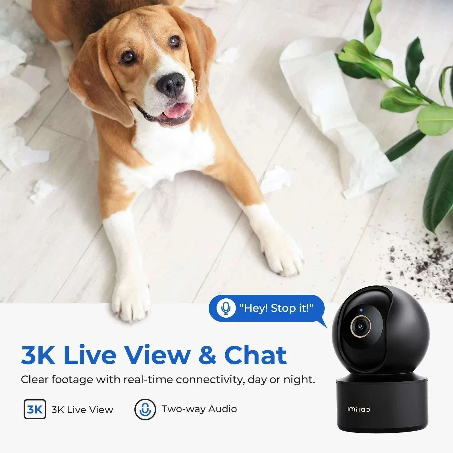 IMILAB 3K Indoor Baby Monitor Camera with 360° Tracking & Audio - Image 4