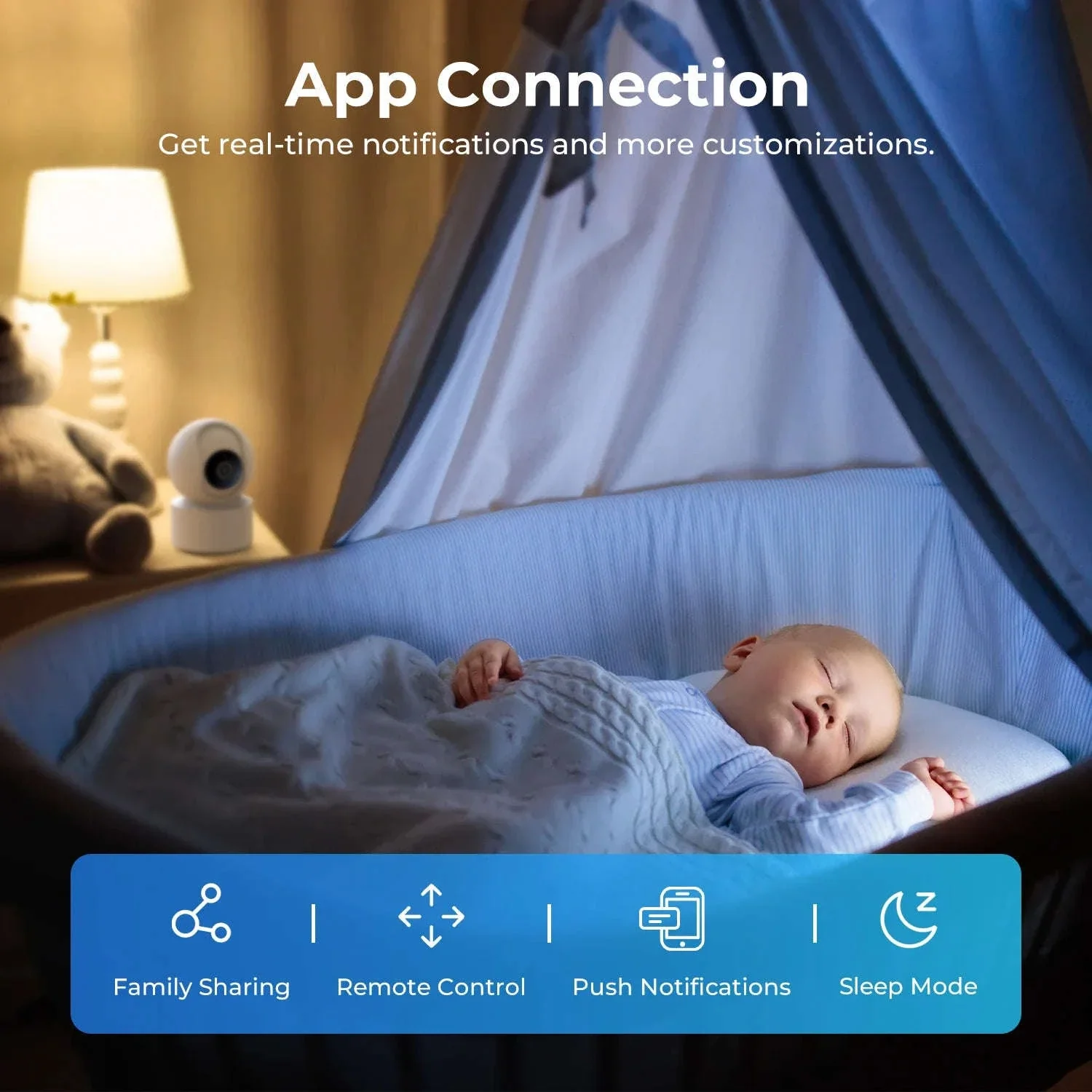 IMILAB C22 WiFi Baby Monitor with 360° PTZ and AI Tracking - Image 3