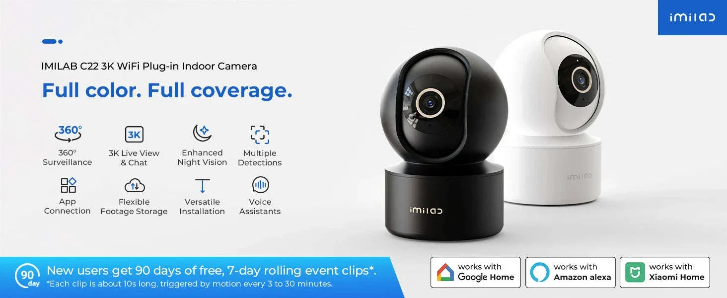 IMILAB C22 WiFi Baby Monitor with 360° PTZ and AI Tracking - Image 7
